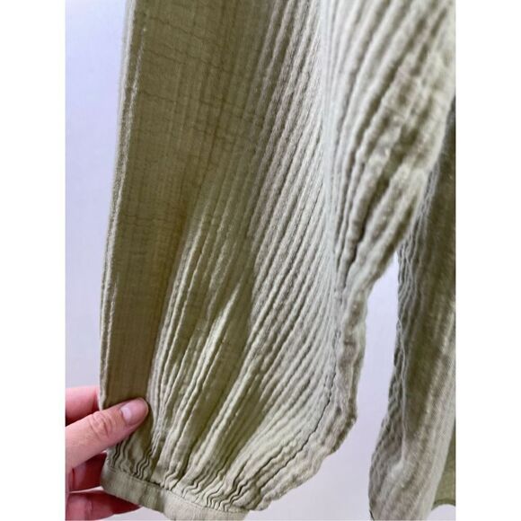 J Crew Olive Green Blouse Size S - Picture 6 of 8